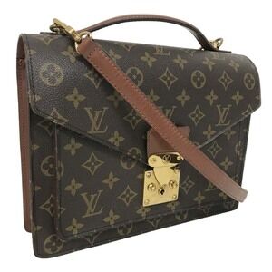Louis Vuitton Monceau Shoulder Bag Crossbody Monogram Brown